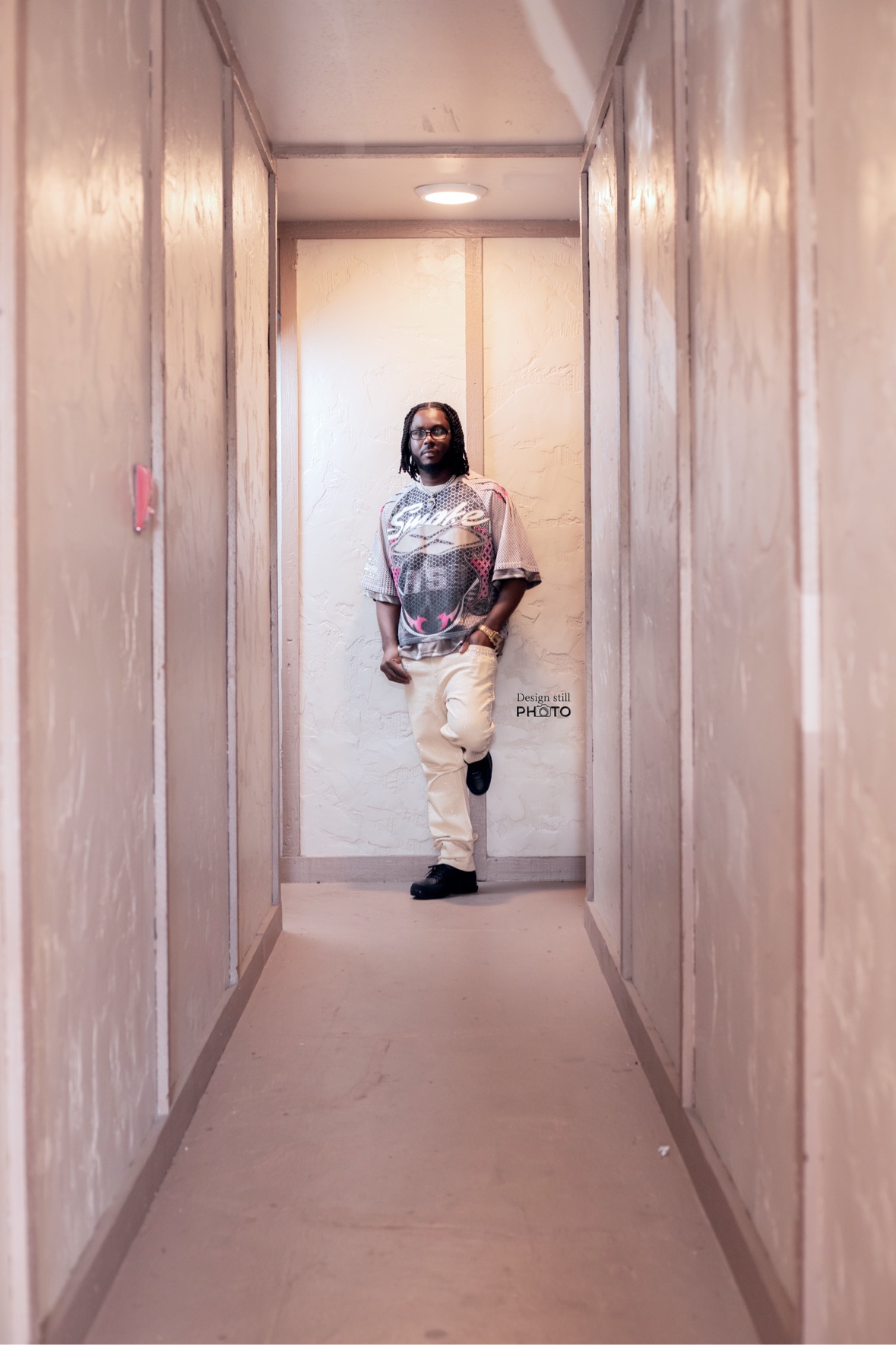 Portrait of a man in a hallway